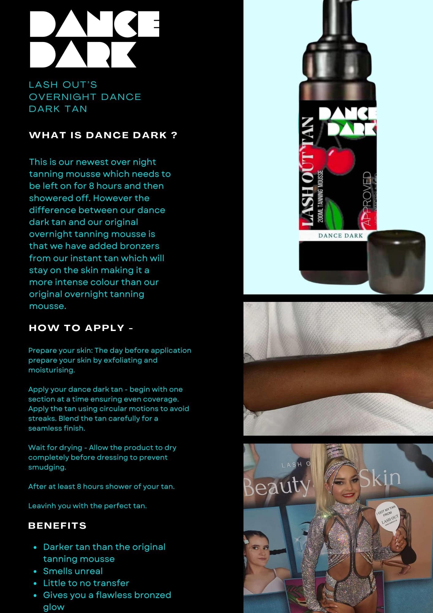 Dance dark tanning mousse