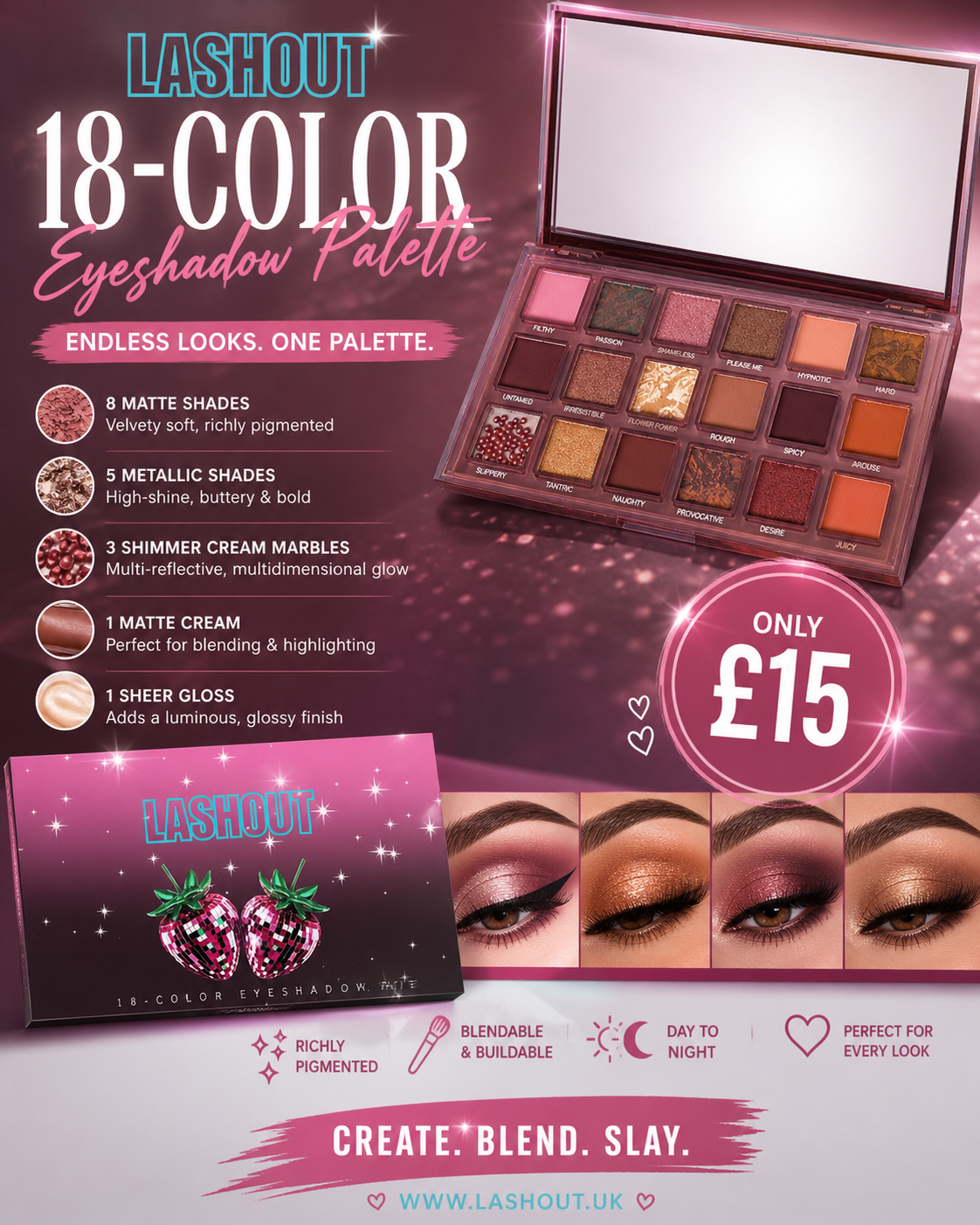Eye shadow pallette